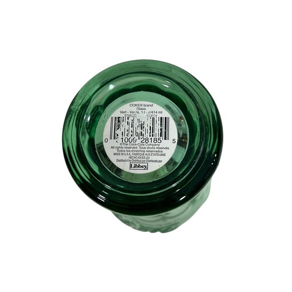 Libbey COKE Float Glass Coca Cola USA 14oz Logo 6.25” Vtg Green Glazed Handled - Picture 10 of 13